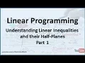 Linear Programming Understanding Inequalities Graphically - Part 1