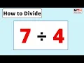 7 divided by 4 7 4 Value of Long Division