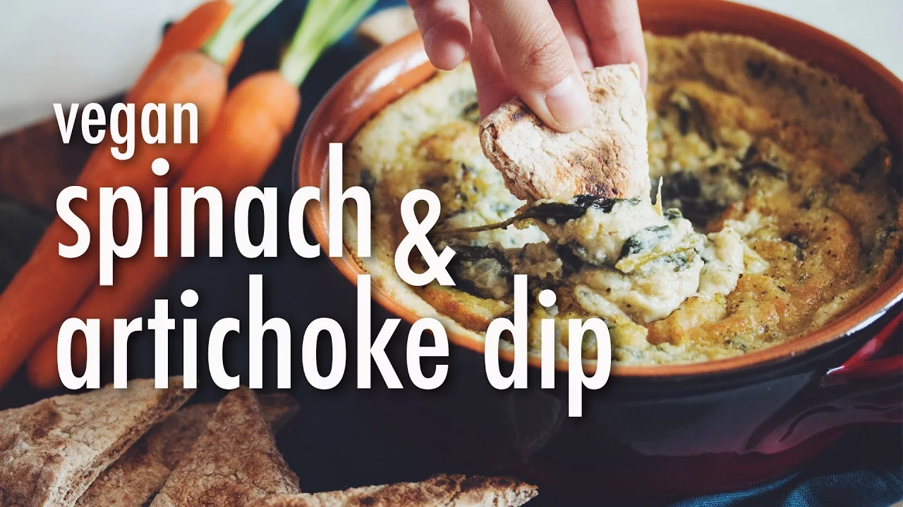 vegan spinach & artichoke dip   hot for food