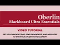 Blackboard Ultra Essentials Accommodations Reminders and Messages