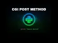 CGI POST Method - Python Programming