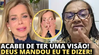 Karina Bacchi recebe profecia de Cristina Maranhão e vai aos prantos