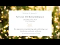 Service Of Remembrance 2020 Strunk Funeral Homes Live Stream