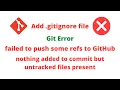 Error failed to push some refs to GitHub URL nothing added to commit but untracked files present