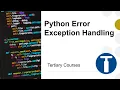 Python Error Exception Handling