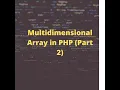 Multidimensional array in PHP part 2 zerotocoding