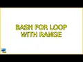 Ubuntu Bash for loop with range