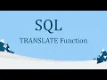 SQL TRANSLATE Function