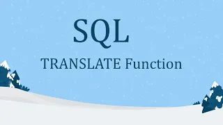 SQL TRANSLATE Function