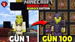 Minecraft Yeni Sürüm Bedrock'ta 100 Gün Boyunca Hayatta Kaldım!