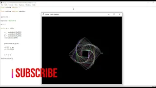 square spiral circle with python