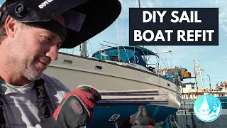 44 year old sail boat OUR FINAL JOBS in the boatyard Episode 432