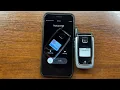 Nokia 6101 Outgoing Call vs iPhone 8 Plus Incoming Call  Old Button Clamshell Phone Calls Smartphone