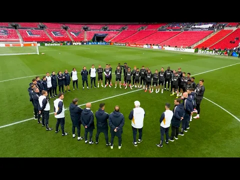 Download MP3 Real Madrid train at Wembley Stadium ahead of Champions League Final 🏆 SPIDERCAM VERSION 🕷️