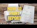 How to Print Status Report from HP DeskJet 2827e Printer Control Panel 2800e 2810e 2842e 2852e 2855e