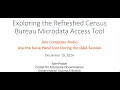 Exploring the Refreshed Microdata Access Tool MDAT
