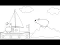 Peppa Pig - Captain Daddy Dog Drawing and Coloring Pages Learn rainbow colors