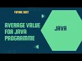 java program for average value of given numeric