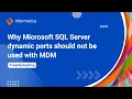 Why Microsoft SQL Server dynamic ports should not be used with Master Data Management