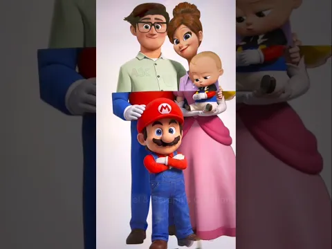 Boss Baby + Mario Family😱 #shorts #supermario #digitalart
