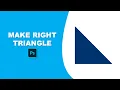 How to make right triangle in photoshop