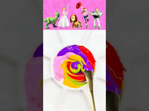Toy Story 5 🌈 Color Mixing #colors #satisfying #toystory