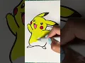 Pikachu Pokemon Coloring Page Rainbow Splash