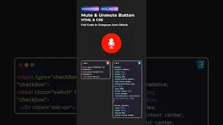 Mute unmute button using html css