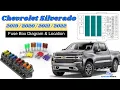 Fuse Box Location Diagrams Chevrolet Silverado 2019 2020 2021 2022 User Manual
