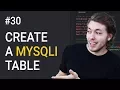 30 Create a MySQL Table in Database PHP Tutorial Learn PHP Programming PHP for Beginners