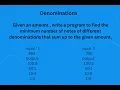 python programming coding practice-8 Denominations
