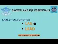 How to Use LEAD and LAG Functions in Snowflake Database