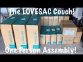 ONE PERSON ASSEMBLY OF A LOVESAC COUCH Start-to-Finish FULL