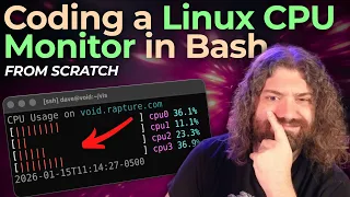 Building a Linux CPU Monitor in Bash From Scratch small htop-like clone using the proc filesystem