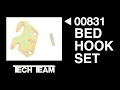 Tech Team s Headboard and Footboard Hook and Pin Set for Wood Bedrails