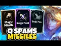 Insane Missile Spam Build Surge Field Twin Fire Ezreal ARAM Mayhem