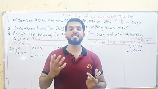 Example Of An Accounting Equation مثال حول المعادله المحاسبيه 