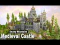 Minecraft How to build a Mountain Deepslate Castle Tutorial Part 1