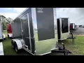 Xtreme brand charcoal 6x12 Tandem Axle Enclosed Trailer with 5 year warranty