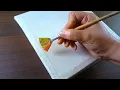 Easy Way to Paint a Autumn fall on Canal Acrylic Landscape Tutorial DEMO