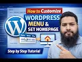 How to Customize WordPress Menu Set Homepage Step by Step Tutorial