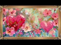 Valentine Floral Hearts Romantic Vintage Frame Art for TV