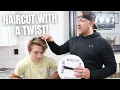 TEENAGERS HAIR CUT STYLE LEFT TO CHANCE ONE SPIN DECIDES HIS FATE