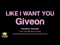 Giveon - LIKE I WANT YOU (Karaoke Version)
