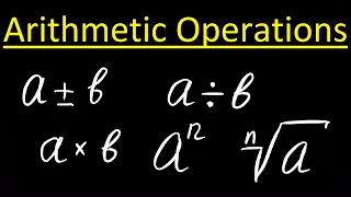 Arithmetic operations and Arithmetic operators addition subtraction multiplication and division