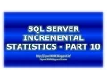 Incremental - Statistics in SQL Server