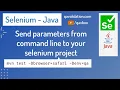 Send parameters from command line to selenium project building framework
