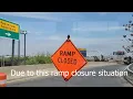 MTA Q3 bus has to make a U turn in a tight space due to JFK highway ramp closure