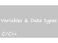 Variables and Data types in