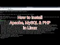 install apache php mysql in linux debian ubuntu